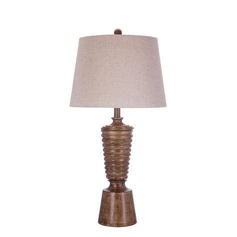 Fangio Lighting 305 In Brown Resin Table Lamp 6200brn The Home Depot