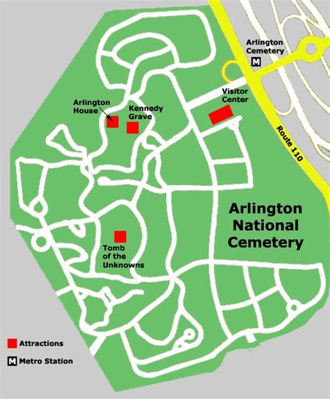 Map Of Arlington Cemetery