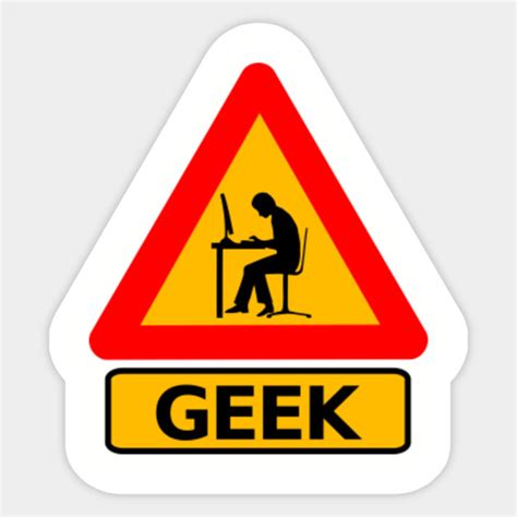 Geek Alert Geek Sticker Teepublic