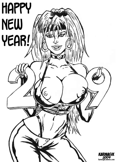 Red Monika New Year By Karmagik Hentai Foundry