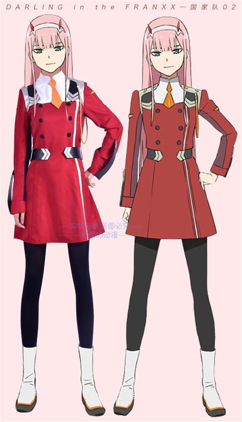 Darling In The Franxx Zero Two 02 School Uniform Cosplay Costume Uniforms