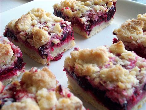 Raspberry And Blackberry Crumb Bars Completely Delicious