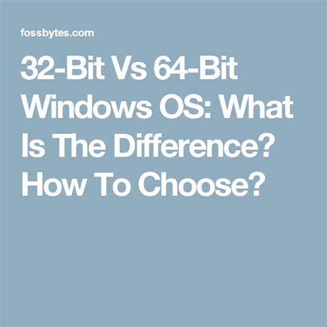 32 Bit Vs 64 Bit Windows Os What Is The Difference How To Choose
