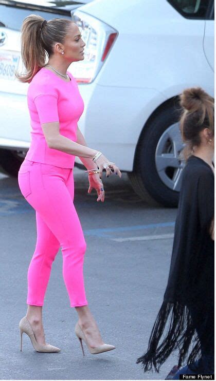 Pretty In Pink Neon Pink Jeans Fashion Jennifer Lopez Jeans