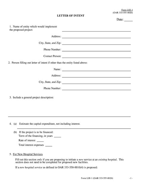 Or Loi 1 Fill And Sign Printable Template Online Us Legal Forms
