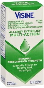 Visine Allergy Relief Multi Action Antihistamine Eye Drops Fl Oz