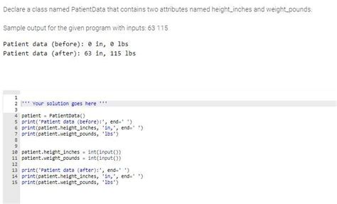 Solved Declare A Class Named Patientdata That Contains T