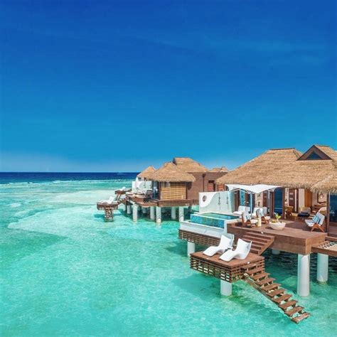 Luxury Travel Community On Instagram “water Bungalows In The Caribbean The Sandals Resort In