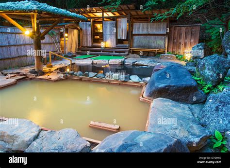 The Outdoors Baths At Iwayakan In Kakuma Onsen Nagano Japan Showing