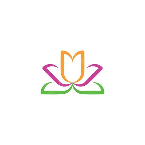 Gambar Desain Simbol Ikon Logo Bunga Teratai Simbol Bersantai