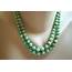 Amazing Double Strands Vintage Jadeite Jade Beads With English 