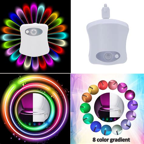 LED Toilet Backlight Body Sensor Hanging Toilet Seat Night Light Color Hot EBay