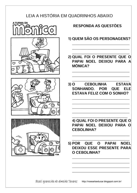 Histórias Em Quadrinhos Com Interpretação