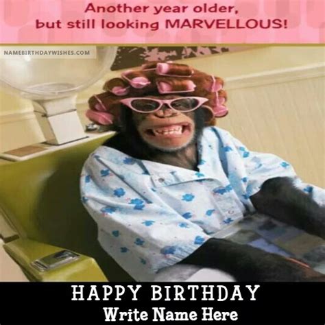 Monkey Funny Birthday Wishes With Name