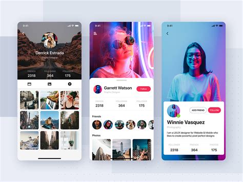 User Profile Mobile UI Template UpLabs