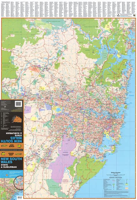 Buy New South Wales Ubd Laminated Wall Map Mapworld