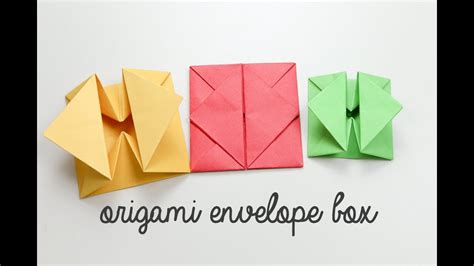 Origami Envelope Box Tutorial Diy Paper Kawaii Youtube