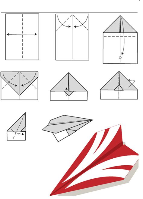 Faire un avion en papier. Origami d'avion planeur en papier : modèle 2