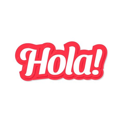 Premium Vector Hola Vector Lettering Isolated