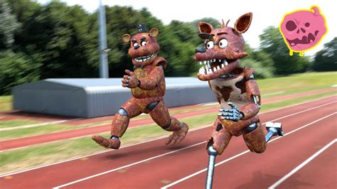 Fnaf Foxy Vs Freddy Who Is Fastest In A Race Youtube