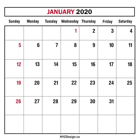 Sunday To Saturday Calendar Calendar Template Printable