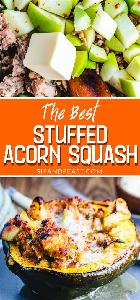 Thanksgiving stuffed acorn squash recipe. Stuffed acorn squash make the perfect Thanksgiving holiday ...