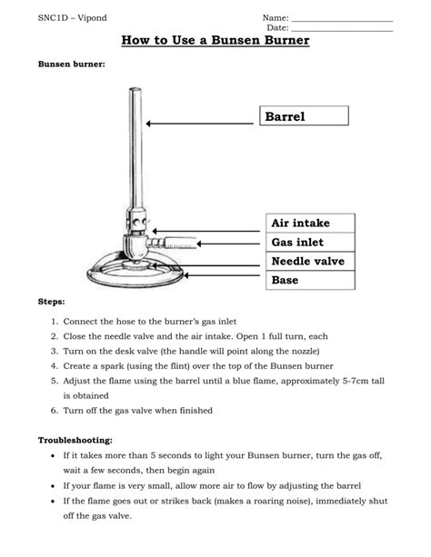 Please note that the exact temperatures depend on the gas pressure and chemical composition of the. How to Use a Bunsen Burner