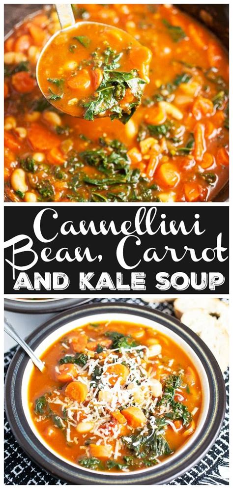 Stir in cabbage, chicken broth, and cannellini beans, and bring to a boil. This Cannellini Bean, Carrot, and Kale Soup is hearty ...
