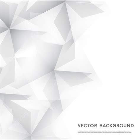Vector White Abstract Background With Geometric Pattern Of 3d Tr