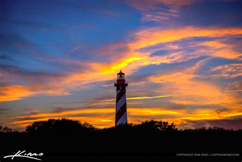 St Augustine Lighthouse Sunset Sky Hdr Photography By Captain Kimo