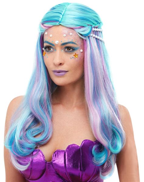 Mermaid Wig Blue Costume Accessory