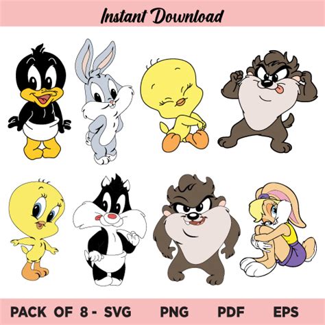 Looney Tunes Printed Svg Clipart Embellishments Clip Art And Image Files