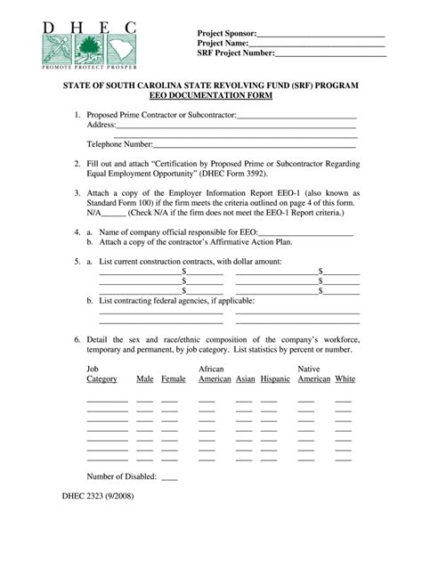 Sc Dhec 2323 2008 Fill And Sign Printable Template Online Us Legal