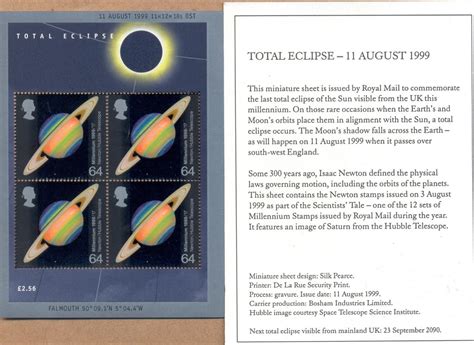 It stars saffron burrows , thomas jane , samuel l. Lets Talk Stamps: UK - Solar eclipse of August 11, 1999
