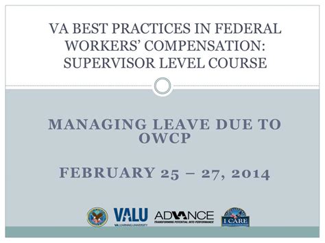 Ppt Va Best Practices In Federal Workers Compensation Supervisor