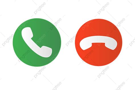 Call Buttons Vector Design Images Green And Red Call Button Red