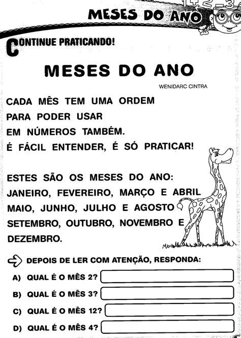 Atividade Meses Do Ano