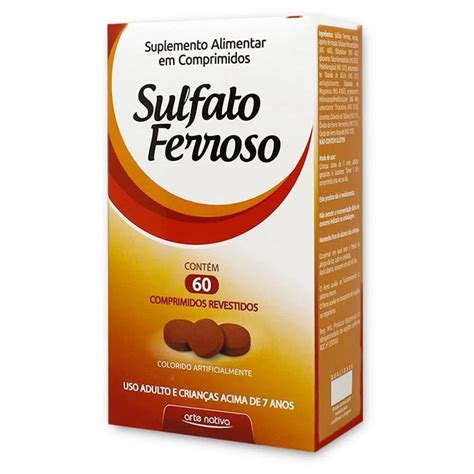 Sulfato Ferroso 60 Comprimidos Drogarias Campeã