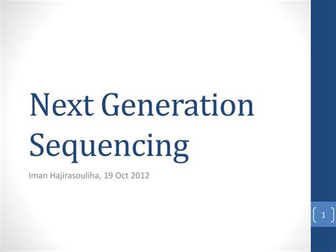 Ppt Next Generation Sequencing Powerpoint Presentation