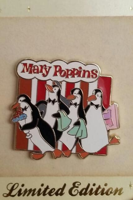 Disney Store Uk Europe Mary Poppins Penguins Waiters Le Pin Ebay