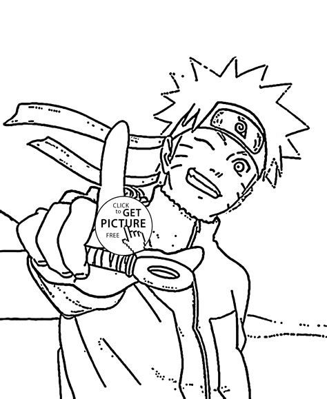Naruto Uzumaki Coloring Page For Kids Manga Anime