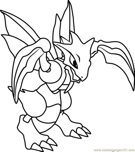Scyther Pokemon Coloring Page Free Pokémon Coloring Pages