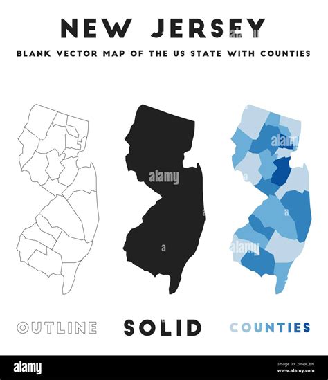 Mapa De Nueva Jersey Fronteras De Nueva Jersey Para Su Infograf A