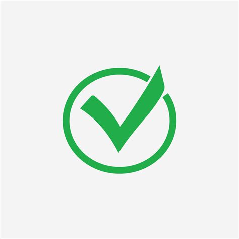 Checklist Check Mark Check Box Icon Vector Green Tick Yes Accept