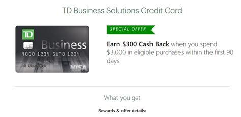 We did not find results for: TD Business Solutions Credit Card $300 Cash Back Bonus