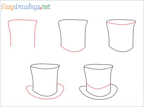 How To Draw A Top Hat Step By Step 5 Easy Phase