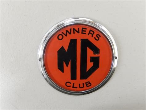 Emblema Vintage Automotif Mg Owners Club Bright Red Catawiki