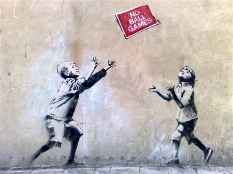 Banksy No Ball Games London Unurth Street Art