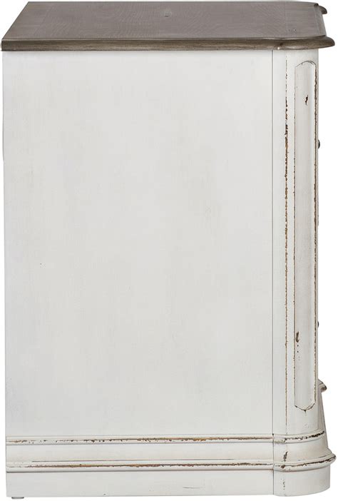 Magnolia Manor Antique White Jr Executive Media Lateral File By Liberty