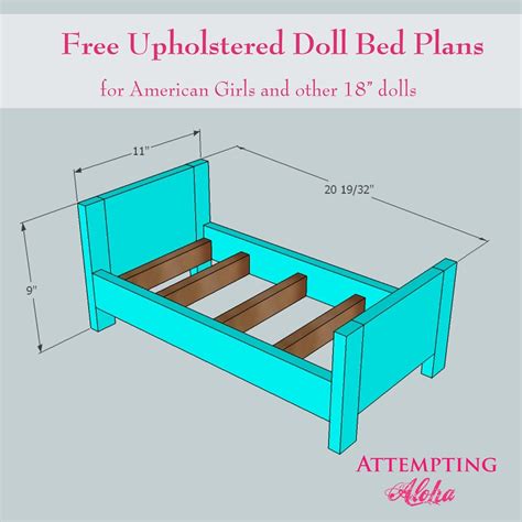Attempting Aloha Upholstered American Girls Doll Bed Plans American